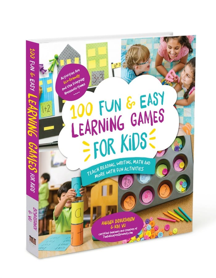 100 Learning Games for Kids Book Cover Standing - The Educators' Spin On It 100 Fun and Easy learning Games for Kids