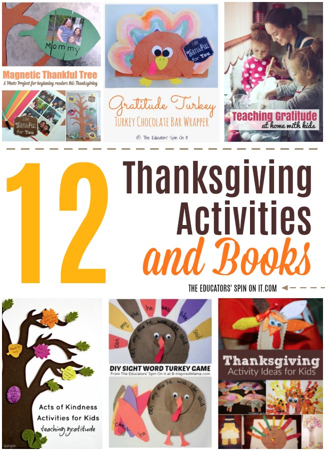 12 Thanksgiving Activities and Books for Kids - The Educators' Spin On It 12 Thanksgiving Activities and Books for Kids