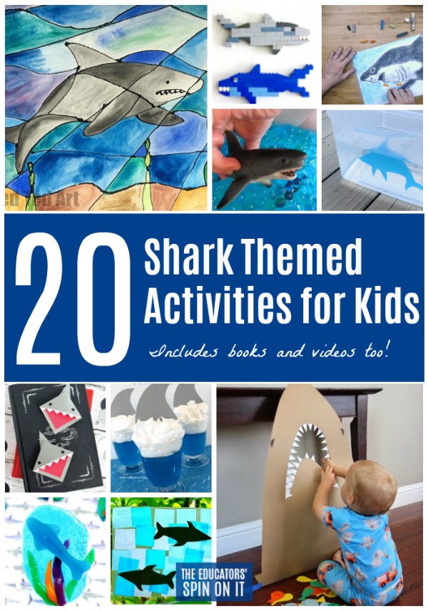 20 Shark Themes Activities for Kids featured at The Educators' Spin On It for Shark Week - The Educators' Spin On It 20 Shark Themes Activities for Kids featured at The Educators' Spin On It for Shark Week
