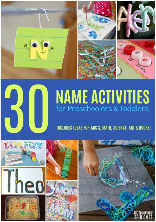 30 Name Activities for Preschoolers and Toddlers - The Educators' Spin On It 30 Name Activities for Preschoolers and Toddlers