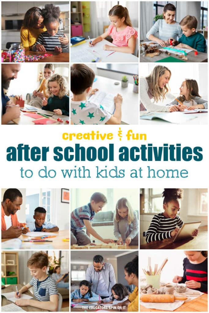 after-school-activities-to-do-at-home - The Educators' Spin On It After School Activities to do at home with your child. A collection of 100+ creative and fun activities for elementary school kids after school.