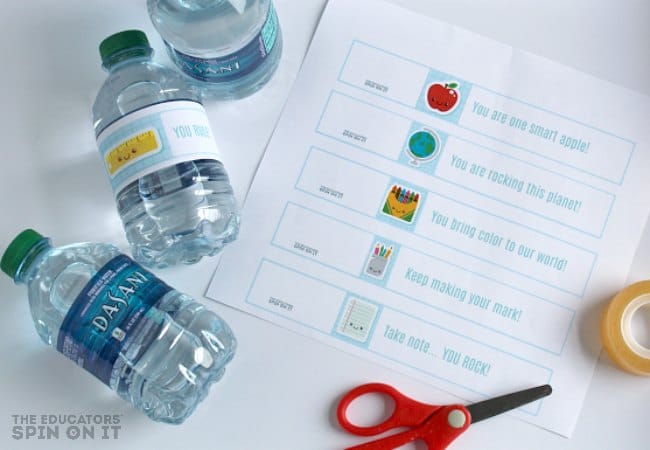 After School Snack Idea and Water Bottle Printables - The Educators' Spin On It After School Snack Idea and Water Bottle Printables