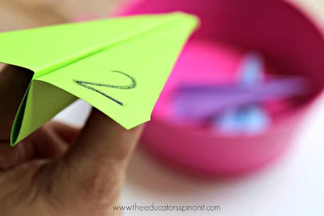airplane math game - The Educators' Spin On It Airplane Math Game for Kids using paper airplanes