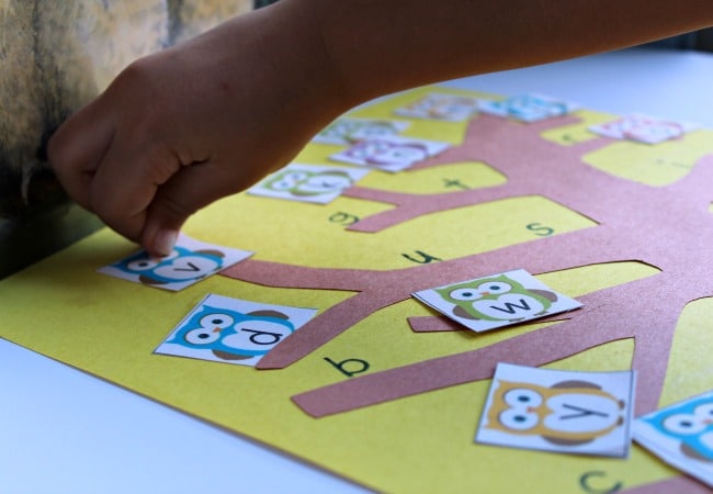 alphabet-game-with-owls-for-preschoolers-and-kindergartners - The Educators' Spin On It Alphabet Game with owls for preschoolers