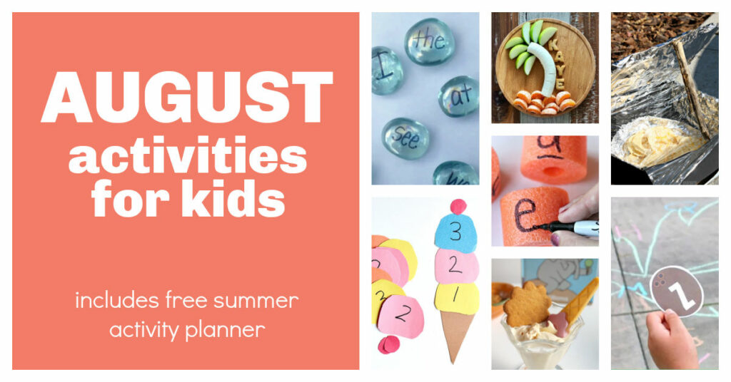 august-activity-planner-for-kids - The Educators' Spin On It A collection of August activities for kids including free activity planner