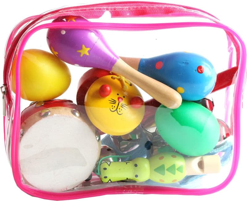 baby-instruments-in-bag - The Educators' Spin On It baby and toddler instruments for action songs for babies
