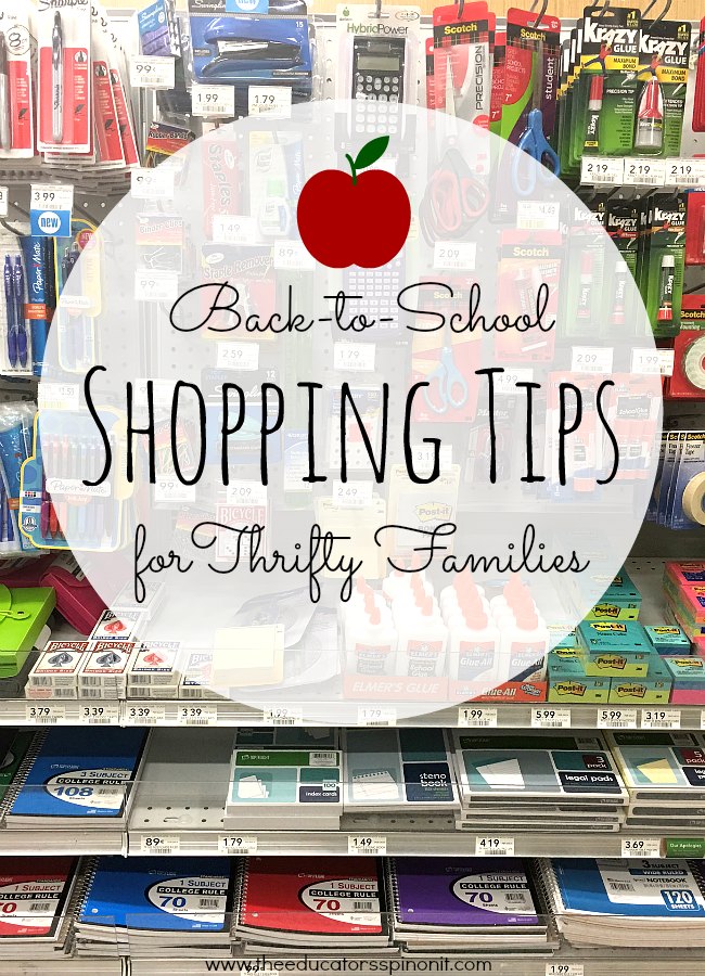Back to School Shopping - The Educators' Spin On It Back to School Shopping Tips for Thrifting Families