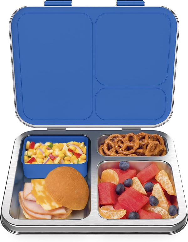 Bentgo Kids Stainless Steel Leak Resistant Lunch Box - The Educators' Spin On It Bentgo Kids Stainless Steel Leak Resistant Lunch Box