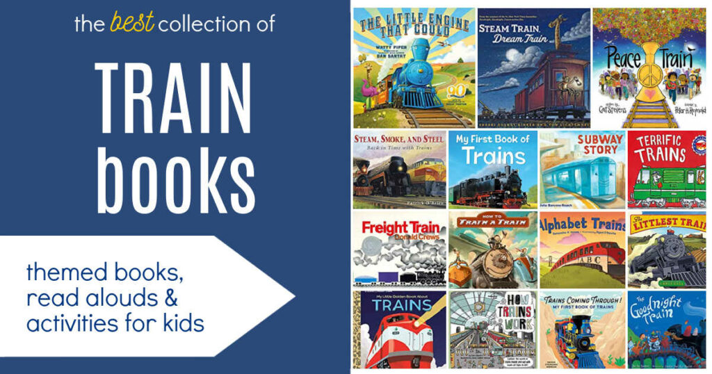 best-train-books-for-kids - The Educators' Spin On It The Best Train Books for Kids! Includes book recommendations for both fiction and non-fiction train themed books.