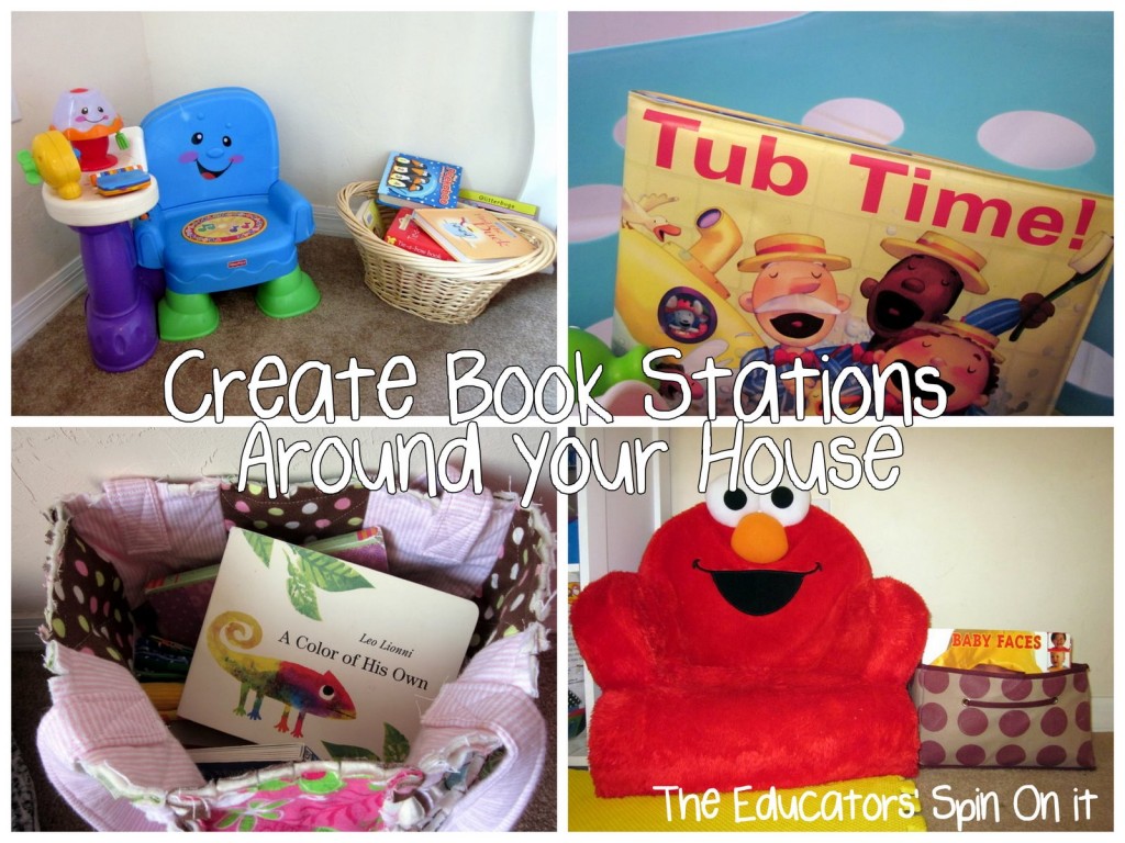 Books%2Bstations%2Bcollage.jpg - The Educators' Spin On It Book Station Ideas for Babies and Toddlers