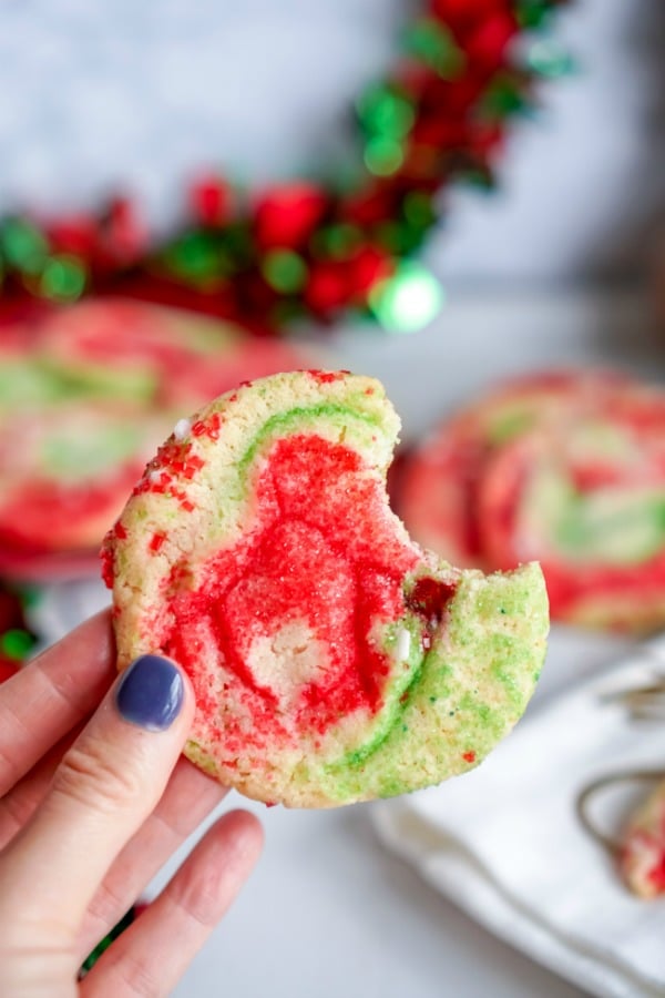 Christmas Roll Sugar Cookie Recipe with Sprinkles - The Educators' Spin On It Christmas Roll Sugar cookie Recipe with red and green sprinkles