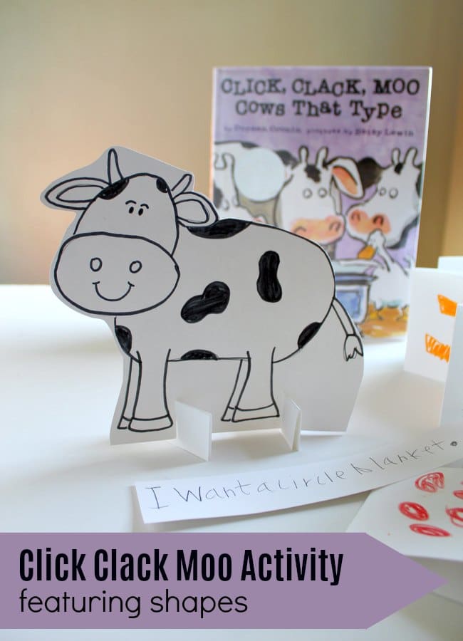 Click Clack Moo Activity featuring shapes - The Educators' Spin On It Click Clack Moo Activity featuring shapes