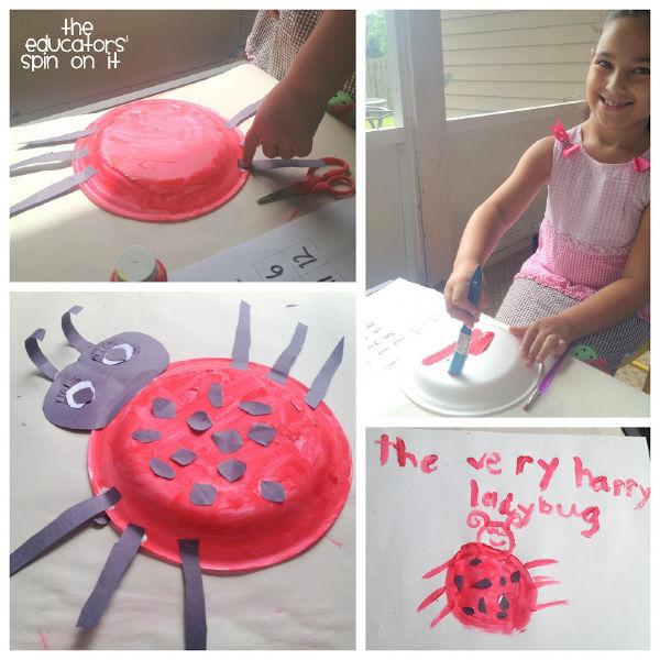 Creating-a-Ladybug-Puppet-for-Summer-Camp - The Educators' Spin On It child painting ladybug craft