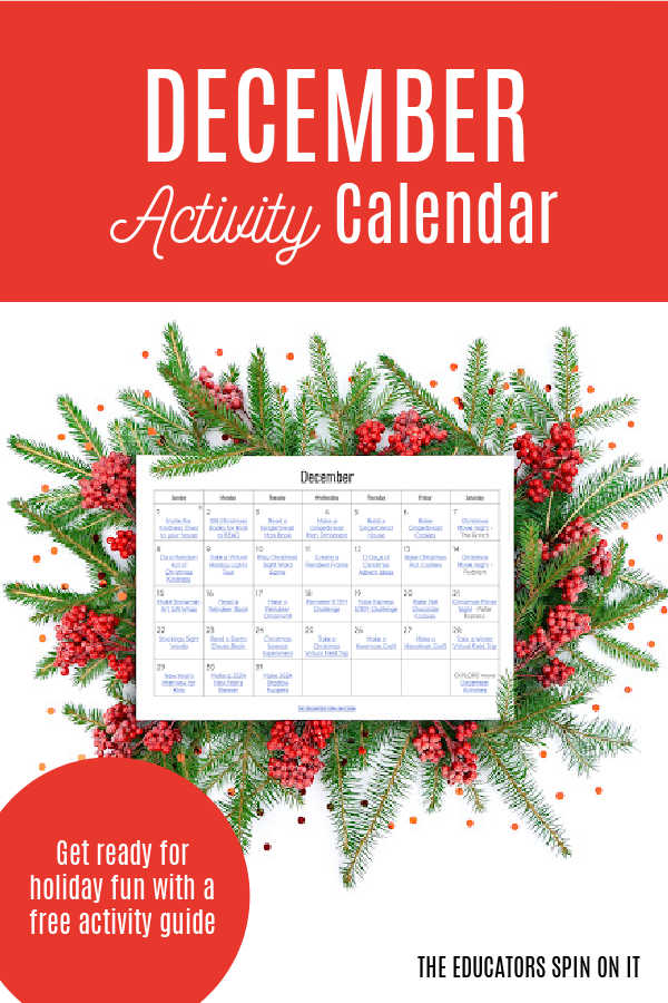 December-activity-calendar-for-kids-2024 1 - The Educators' Spin On It December Activity Calendar for 2024