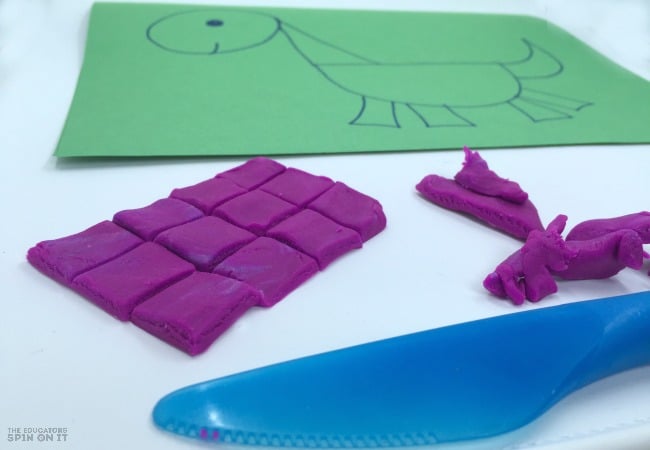 Dinosaur Shapes Fine Motor Game - The Educators' Spin On It Dinosaur Shapes Fine Motor