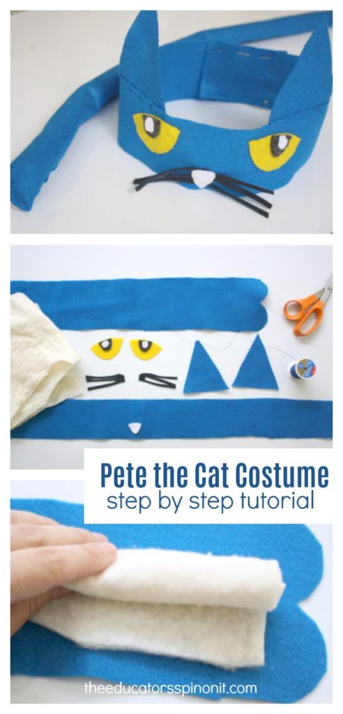 DIY Pete the Cat Costume Headband and Tail - The Educators' Spin On It Blue DIY Pete the Cat Costume Headband and Tail