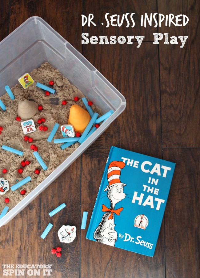 Dr. Seuss Inspired Sensory Play Idea for Preschoolers - The Educators' Spin On It The Cat in the Hat inspired Dr. Seuss Sensory Play Idea