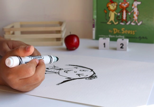 drawing-ten-apples-up-on-top-activity - The Educators' Spin On It Drawing Self Portrait for Ten Apples Up On Top Math Game