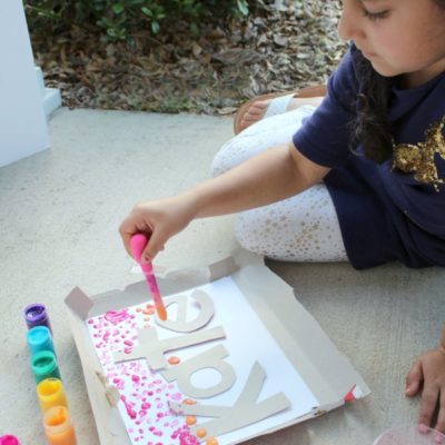 Drip Painting Rainbow Name Activity