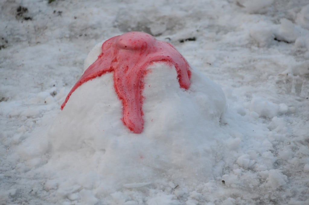 Snow Volcano for Kids to Make this Winter