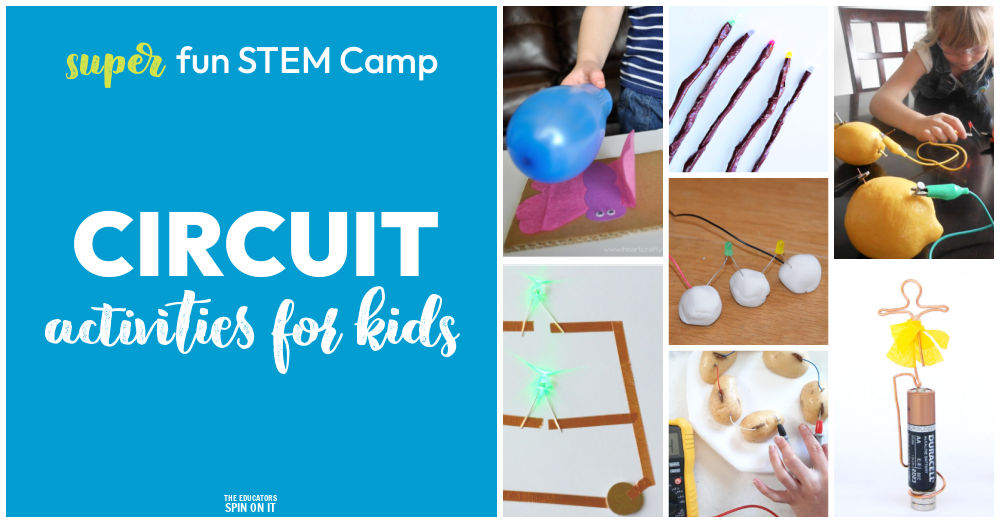 electric-STEM-camp-activities - The Educators' Spin On It Electricity and Circuits STEM Camp Activities for kids. Electricity Themed materials, books and activities for kids.