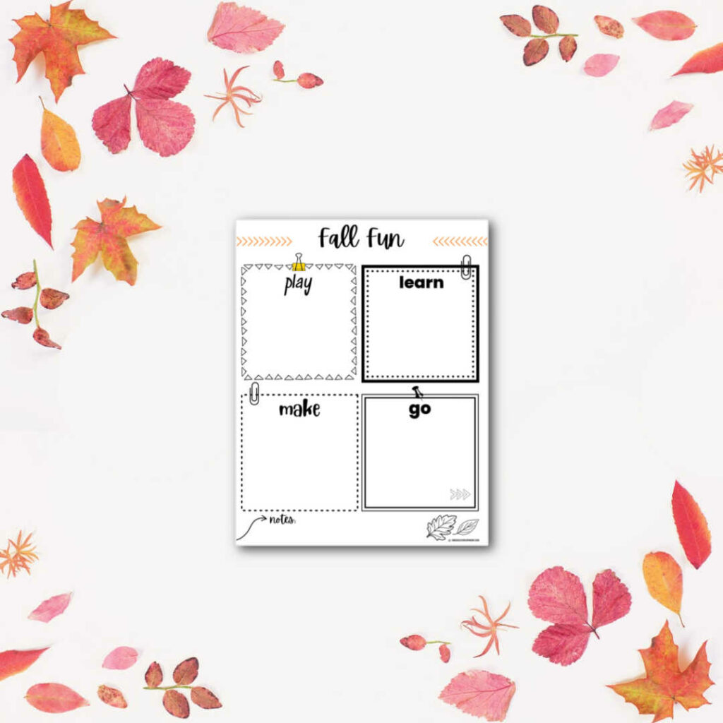 fall-planner-for-kids - The Educators' Spin On It Fall Planner for Kids! Let's Play, Learn, Make and GO this fall together!