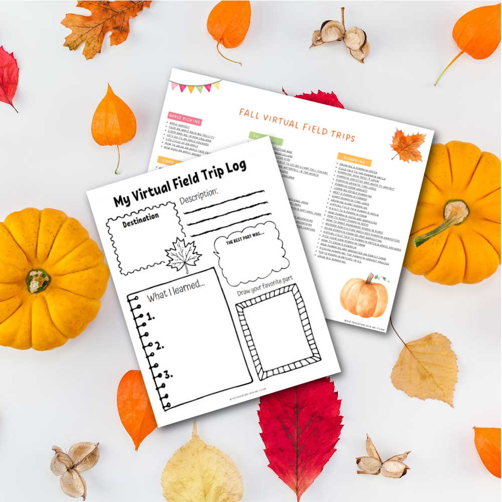 fall-virtual-field-trip-log-unit - The Educators' Spin On It Fall Virtual Field Trip for Kids