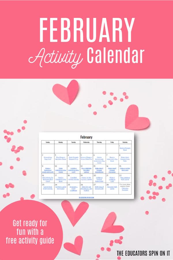 February-activity-calendar-2025 - The Educators' Spin On It February Activity Calendar for Kids 2025