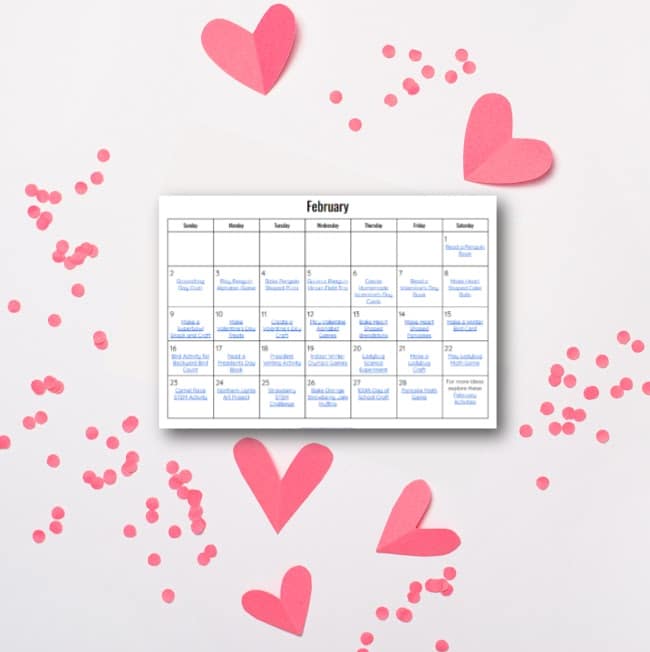 Pink Hearts and Envelope on White Background Copy Space Top View - The Educators' Spin On It February Calendar 2025