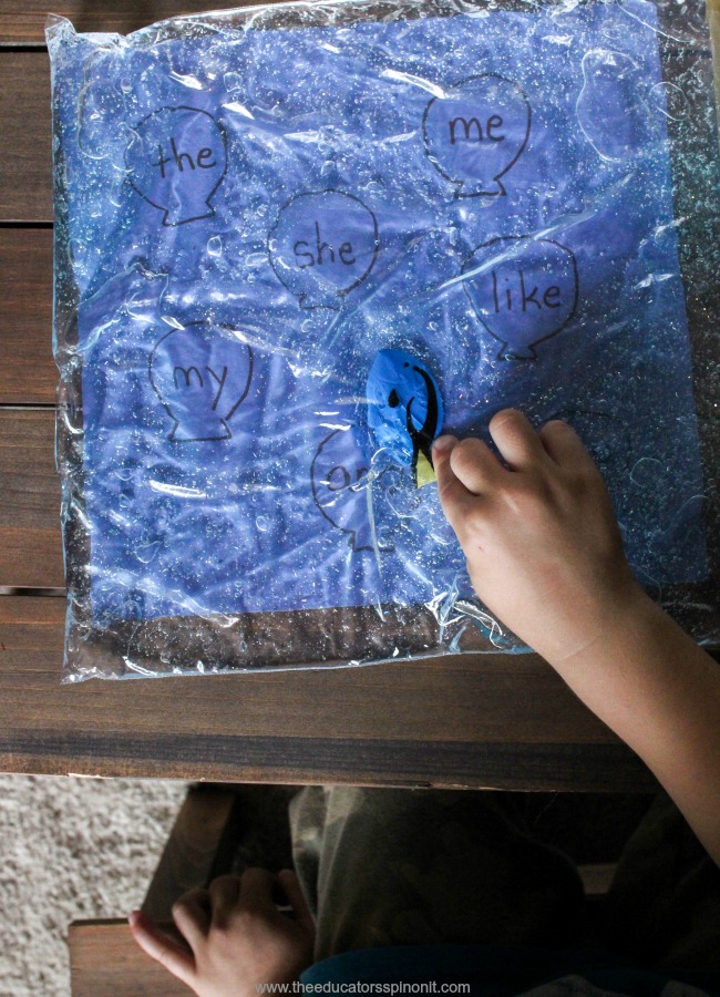 Finding Sight Words with Dory Sensory Bag (6 of 6) - The Educators' Spin On It Learn to read sight words with this super cute finding Sight Words with Dory Sensory Bag