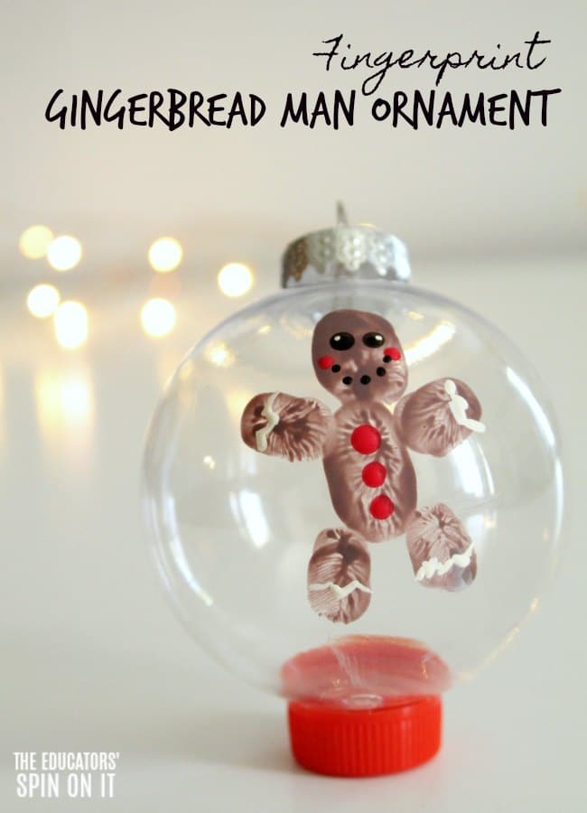 Fingerprint Gingerbread Man Ornament - The Educators' Spin On It Fingerprint Gingerbread Man Ornament