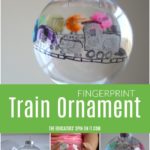 Fingerprint Train Ornament inspired by Freight Train for Kids