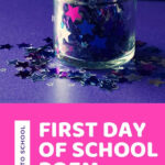 First Day of School Magic Dust with jar full of star sequins and glitter