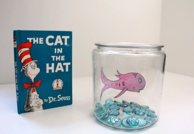 fish-bowl-from-cat-in-the-hat-by-dr-seuss - The Educators' Spin On It Fishbowl with letter gems and fish from the book The Cat in the Hat by Dr. Seuss