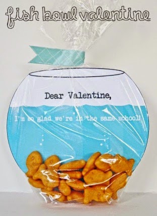 fishbowl%2Bvalentine.jpg - The Educators' Spin On It Goldfish themed valentines with printable saying "Dear Valentine, I'm so glad we're in same school."