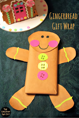 Gingerbread+Man+Chocolate+Wrapper.jpg - The Educators' Spin On It Chocolate Bar covered with brown paper to look like Gingerbread mad for holiday gift idea for teachers.