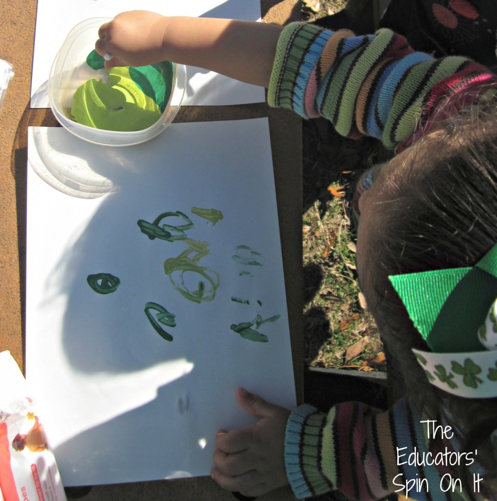 Green+Painting+for+St.+Patrick%2527s+Day+Fun.jpg - The Educators' Spin On It Green Painting with various greens for St. Patrick's Day