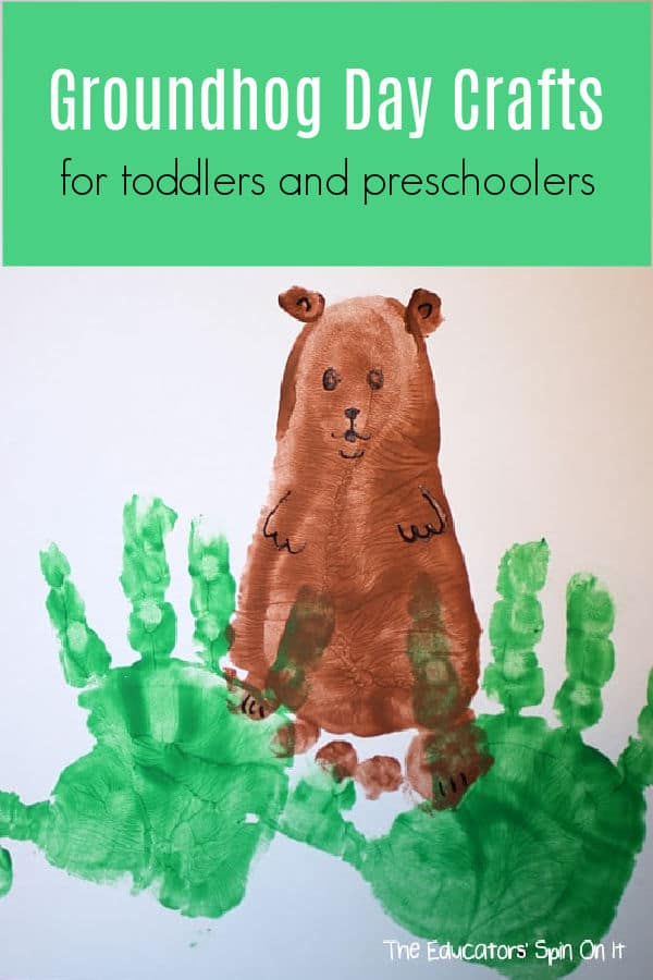 groundhog-day-crafts - The Educators' Spin On It groundhog day crafts for preschoolers and toddlers using handprints and footprints