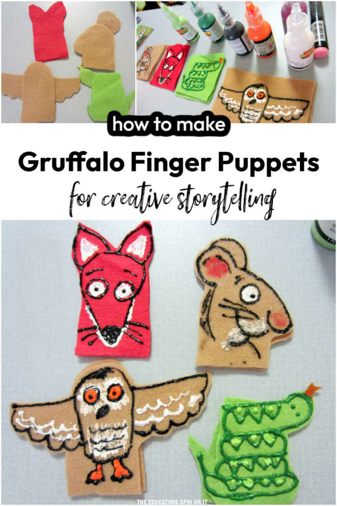 gruffalo-finger-puppets-tutorial - The Educators' Spin On It How to Make Felt Gruffalo Finger Puppets for creative storytelling