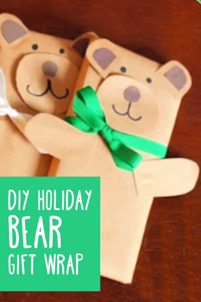 holiday-bear-gift-wrap - The Educators' Spin On It DIY Holiday Bear Gift Wrap