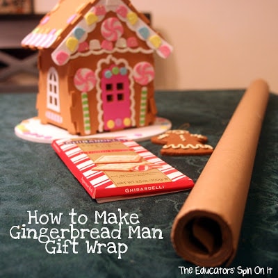 gingerbread man gift wrap ideas with Kids 