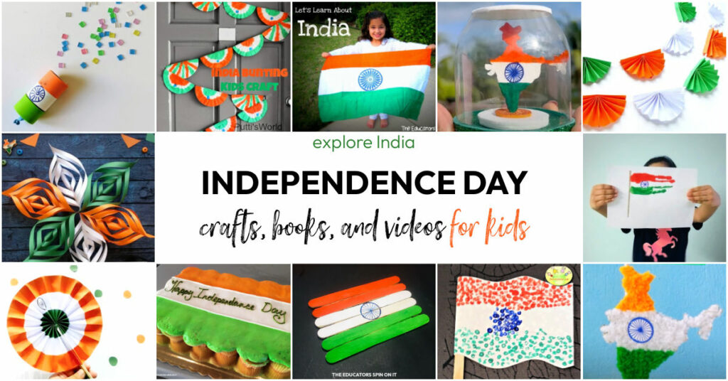 India-independence-day-activities-for-kids-fb - The Educators' Spin On It Independence Day Activities for Kids to Learn All About India. Includes crafts, books and videos for kids to learn about India's Independence Day.
