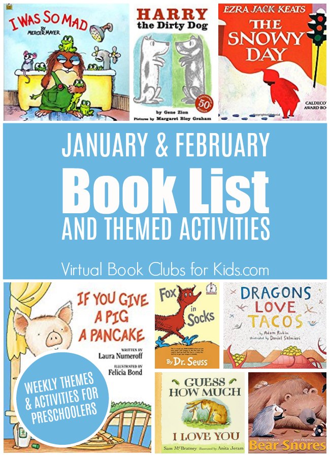 January and February Book List and Themed Activities for Preschoolers - The Educators' Spin On It January and February Book List and Themed Activities for Preschoolers from the Virtual Book Club for Kids