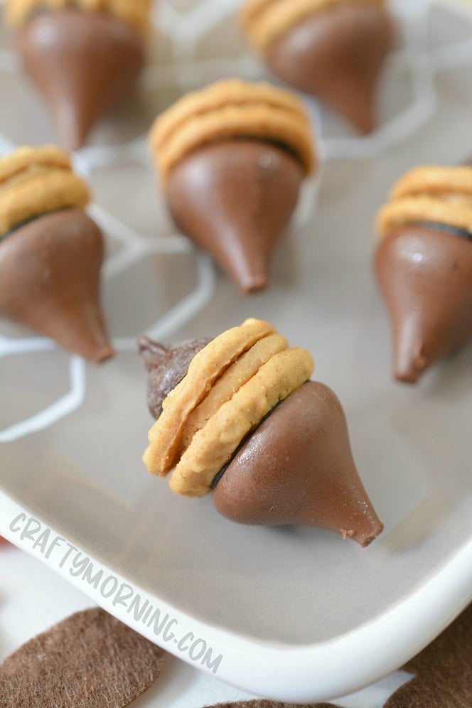 kiss-acorn-treats - The Educators' Spin On It Hersey Kiss Acorn Treats