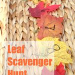 Leaf Scavenger Hunt with Numbers for Kids this Fall
