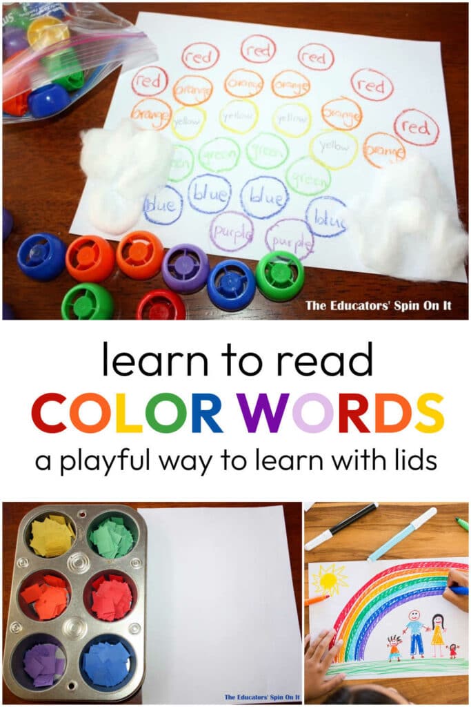 learn-to-read-color-words - The Educators' Spin On It Learn to Read with Color Words and lids
