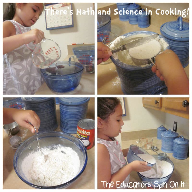 learning-math-science-in-cooking-coconut-bread - The Educators' Spin On It Learning about math and science by cooking bread with kids