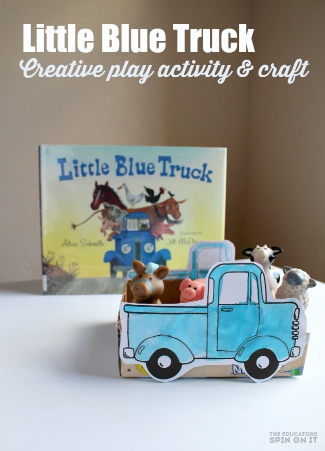 little-blue-truck-creative-play-activity-and-craft - The Educators' Spin On It Little Blue Truck Creative Play Idea and Craft