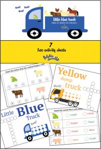 little-blue-truck-printable - The Educators' Spin On It Little Blue Truck Printable with Dot Markers from Fiddle and Doodle