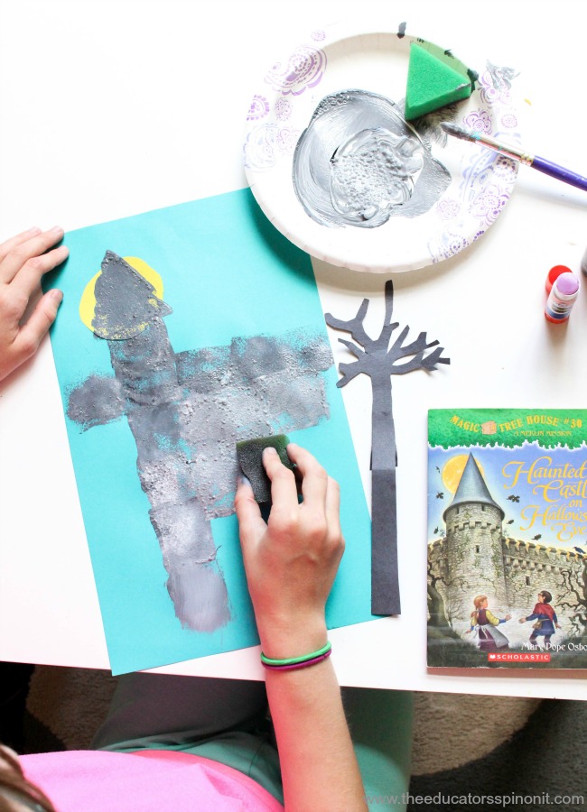 Magic Tree House Castle Craft (1 of 1) - The Educators' Spin On It Magic Tree House Chapter Book Series List of 54 Activities for kids to make and do with each book. Stamp a castle craft.